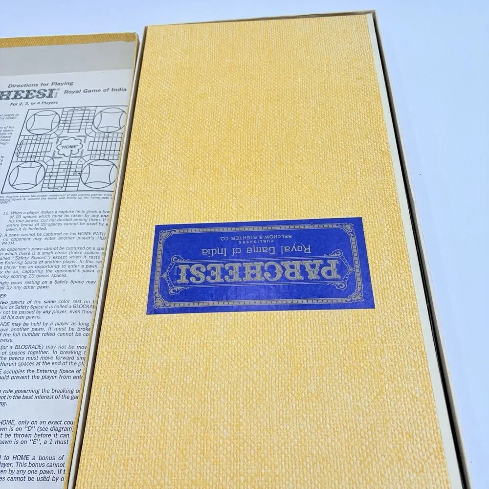 Vintage 1975 Selchow & Righter Parcheesi Board Game Vintage Complete